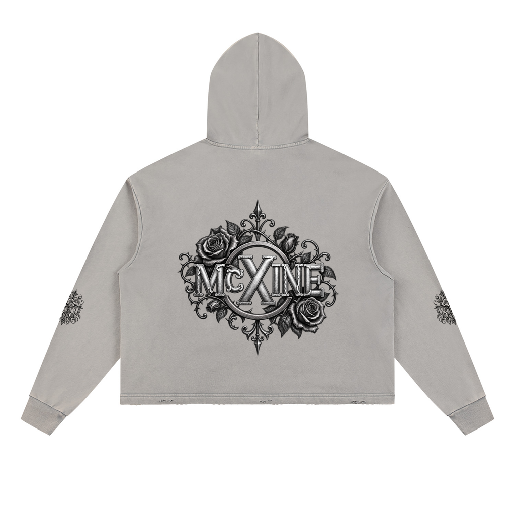 Vintage Washed Hoodie-REST AMONG THE ROSES™ Heavyweight Washed Hoodie