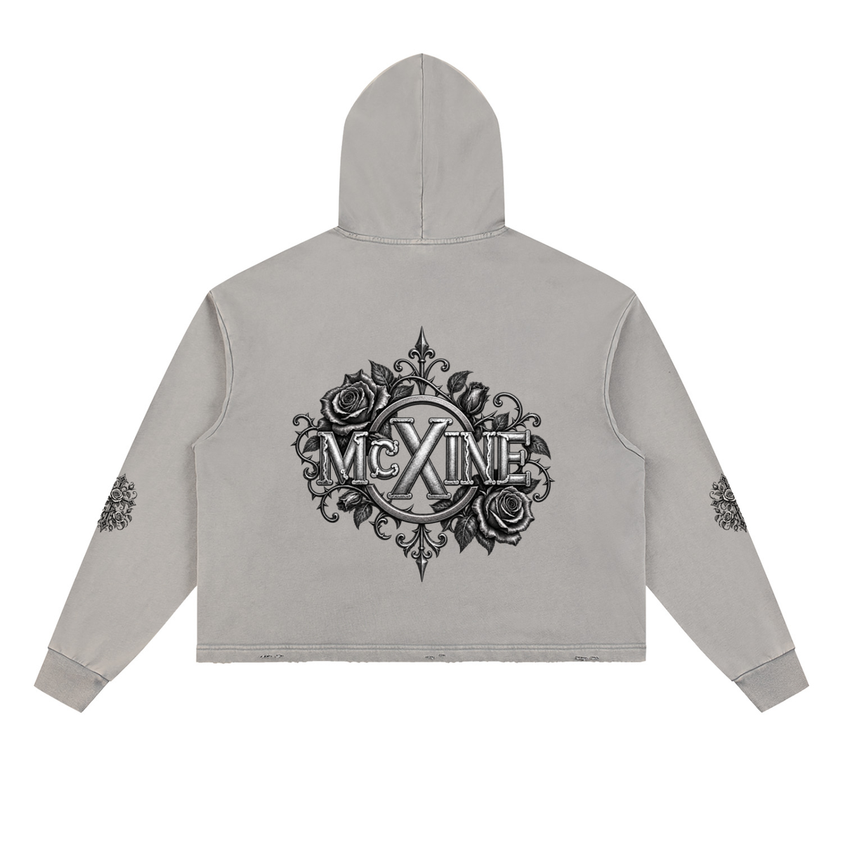 Vintage Washed Hoodie-REST AMONG THE ROSES™ Heavyweight Washed Hoodie
