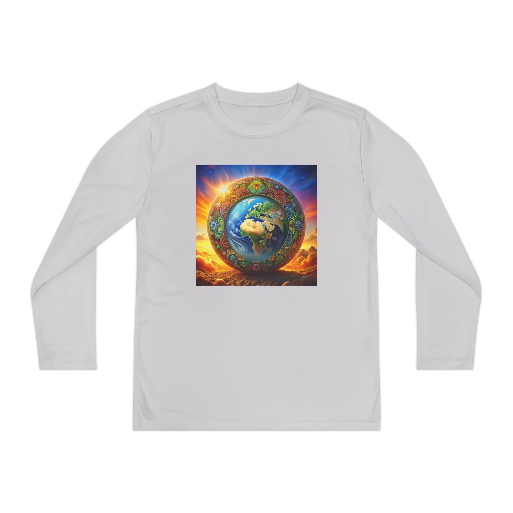 T-Shirt - Youth Earth-Inspired Long Sleeve Shirt Printify