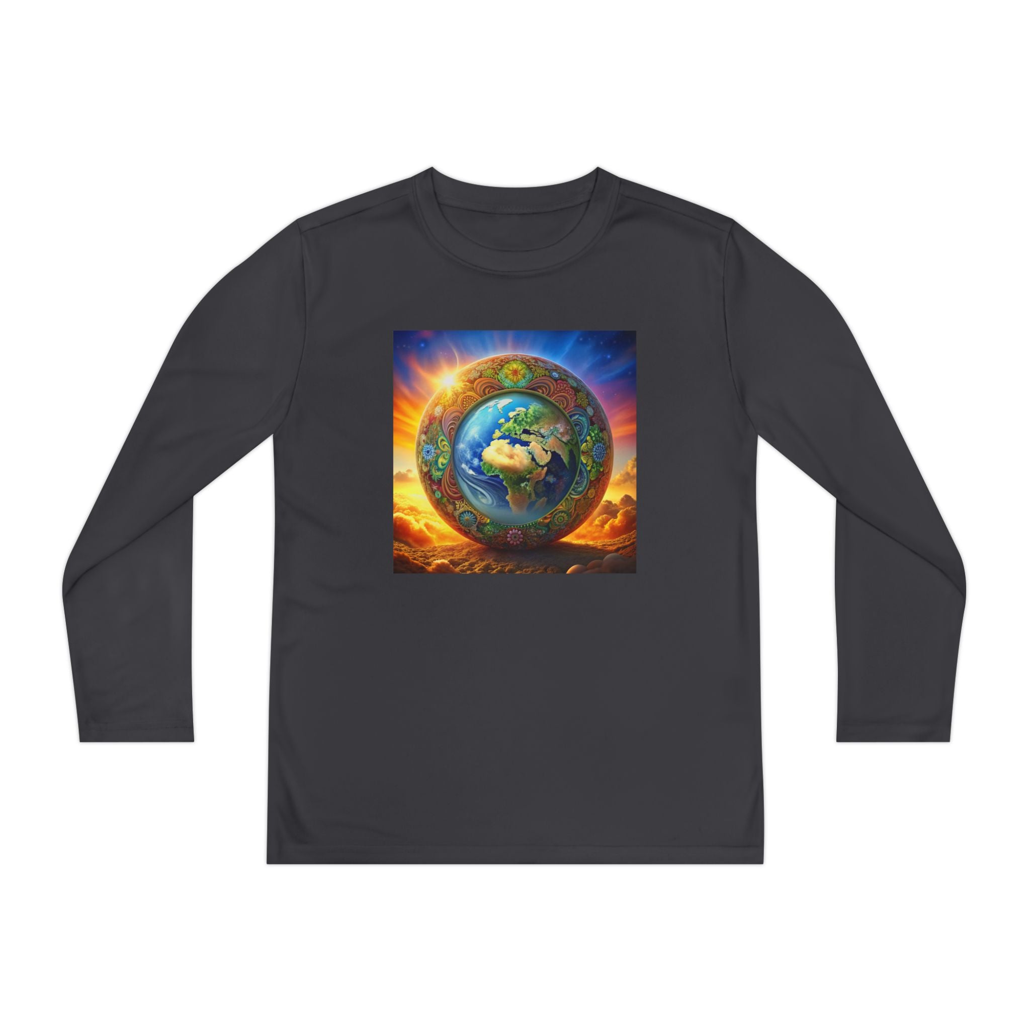T-Shirt - Youth Earth-Inspired Long Sleeve Shirt Printify