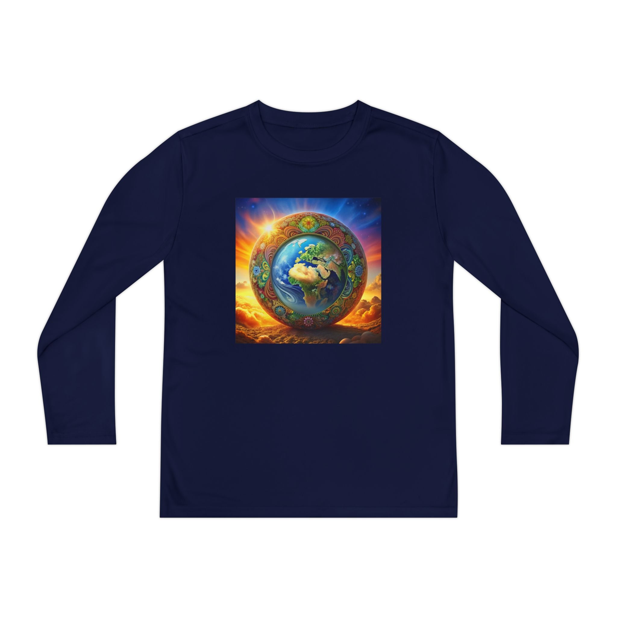 T-Shirt - Youth Earth-Inspired Long Sleeve Shirt Printify