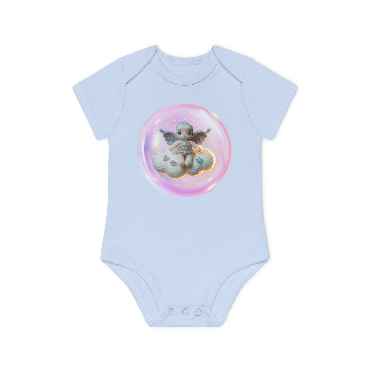 Baby Organic Bodysuit with Cute Cloud Design, Adorable Infant Outfit, Eco-Friendly Baby Clothes, Perfect Baby Shower Gift, Soft Cotton [...] Printify