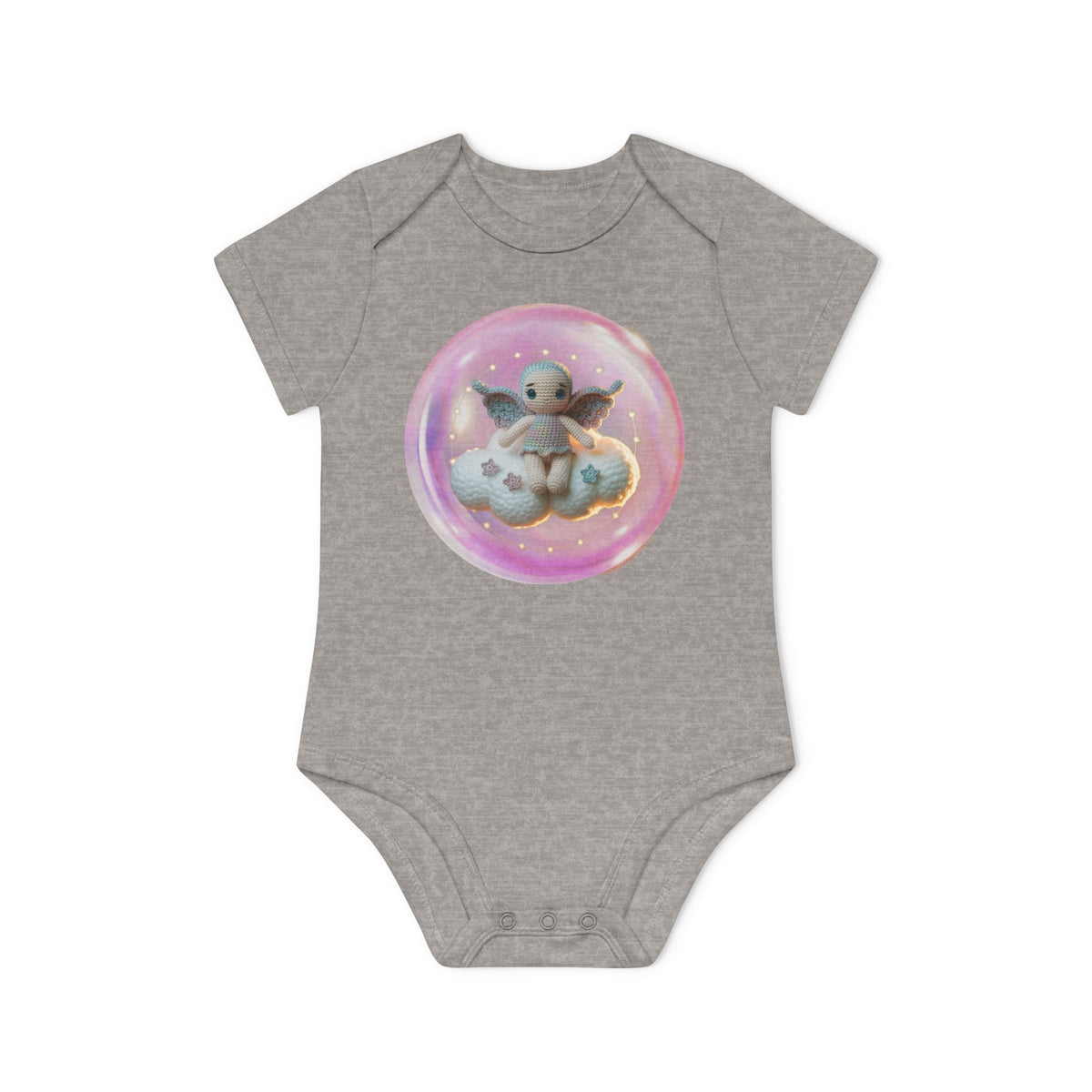 Baby Organic Bodysuit with Cute Cloud Design, Adorable Infant Outfit, Eco-Friendly Baby Clothes, Perfect Baby Shower Gift, Soft Cotton [...] Printify