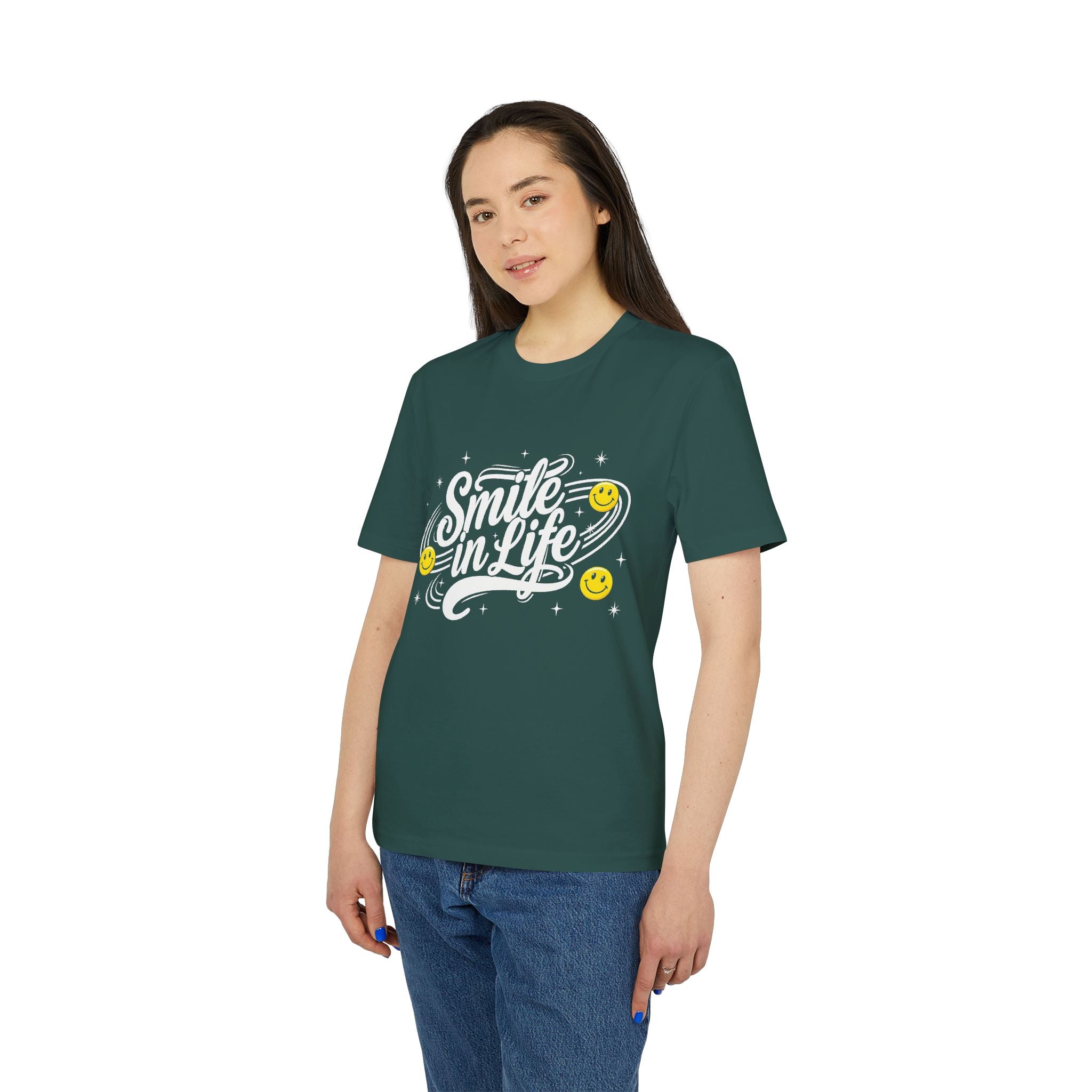 Smile in Life Organic Cotton T-Shirt | McXine Originals Tee Printify