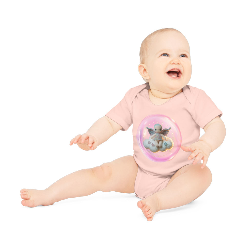 Baby Organic Bodysuit with Cute Cloud Design, Adorable Infant Outfit, Eco-Friendly Baby Clothes, Perfect Baby Shower Gift, Soft Cotton [...] Printify