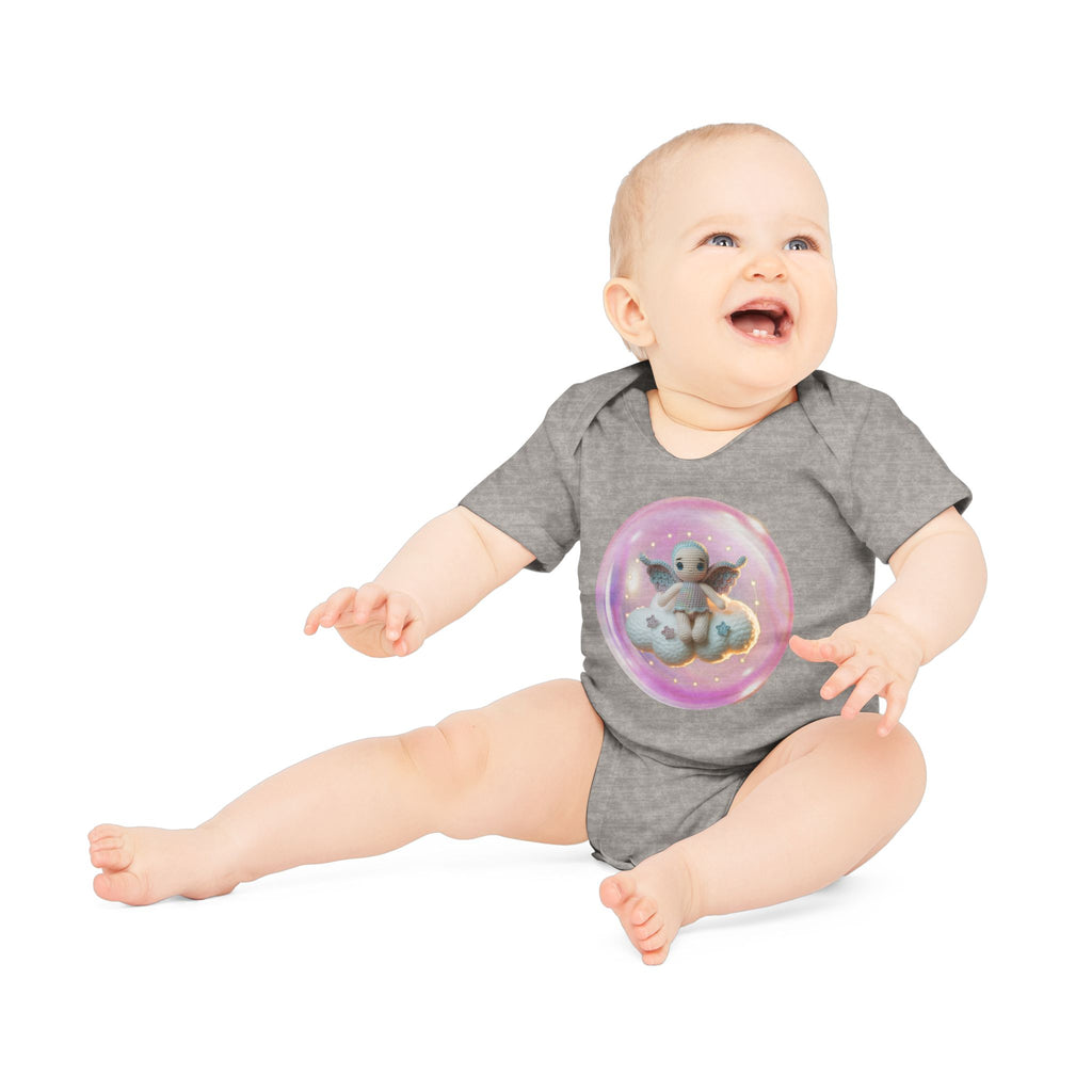 Baby Organic Bodysuit with Cute Cloud Design, Adorable Infant Outfit, Eco-Friendly Baby Clothes, Perfect Baby Shower Gift, Soft Cotton [...] Printify