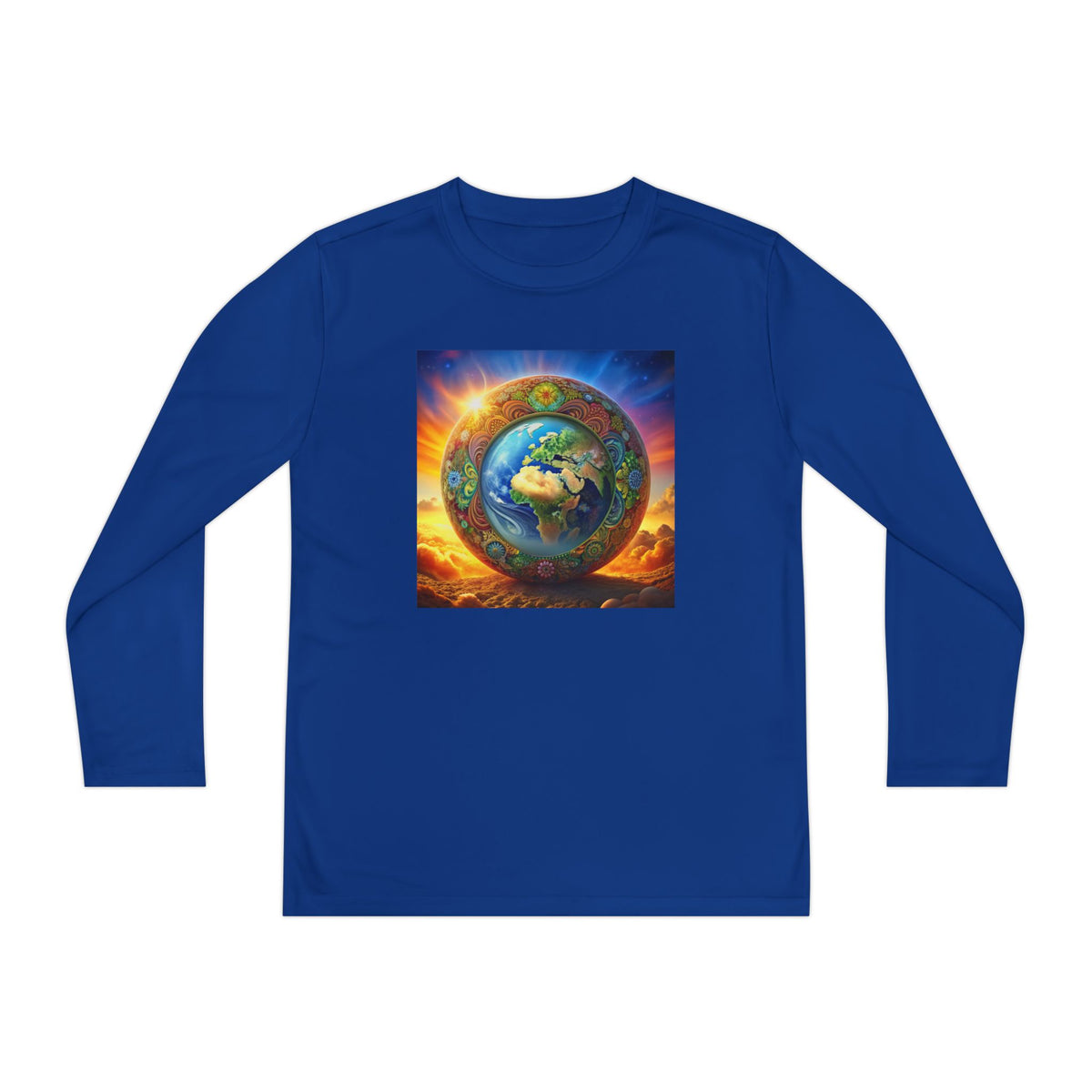 T-Shirt - Youth Earth-Inspired Long Sleeve Shirt Printify