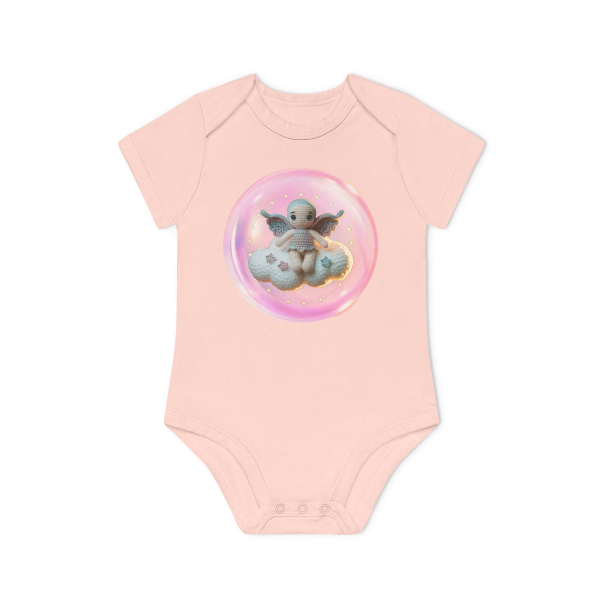 Baby Organic Bodysuit with Cute Cloud Design, Adorable Infant Outfit, Eco-Friendly Baby Clothes, Perfect Baby Shower Gift, Soft Cotton [...] Printify