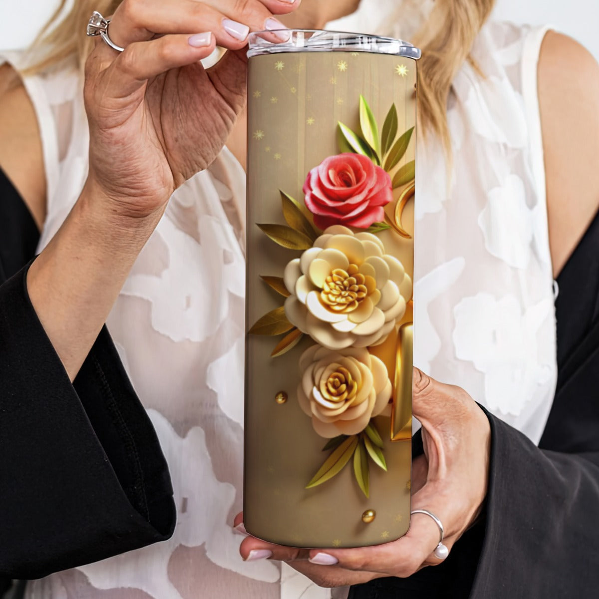 Custom 20OZ Straight Cup With Sliding Lid For The USA Yoycol
