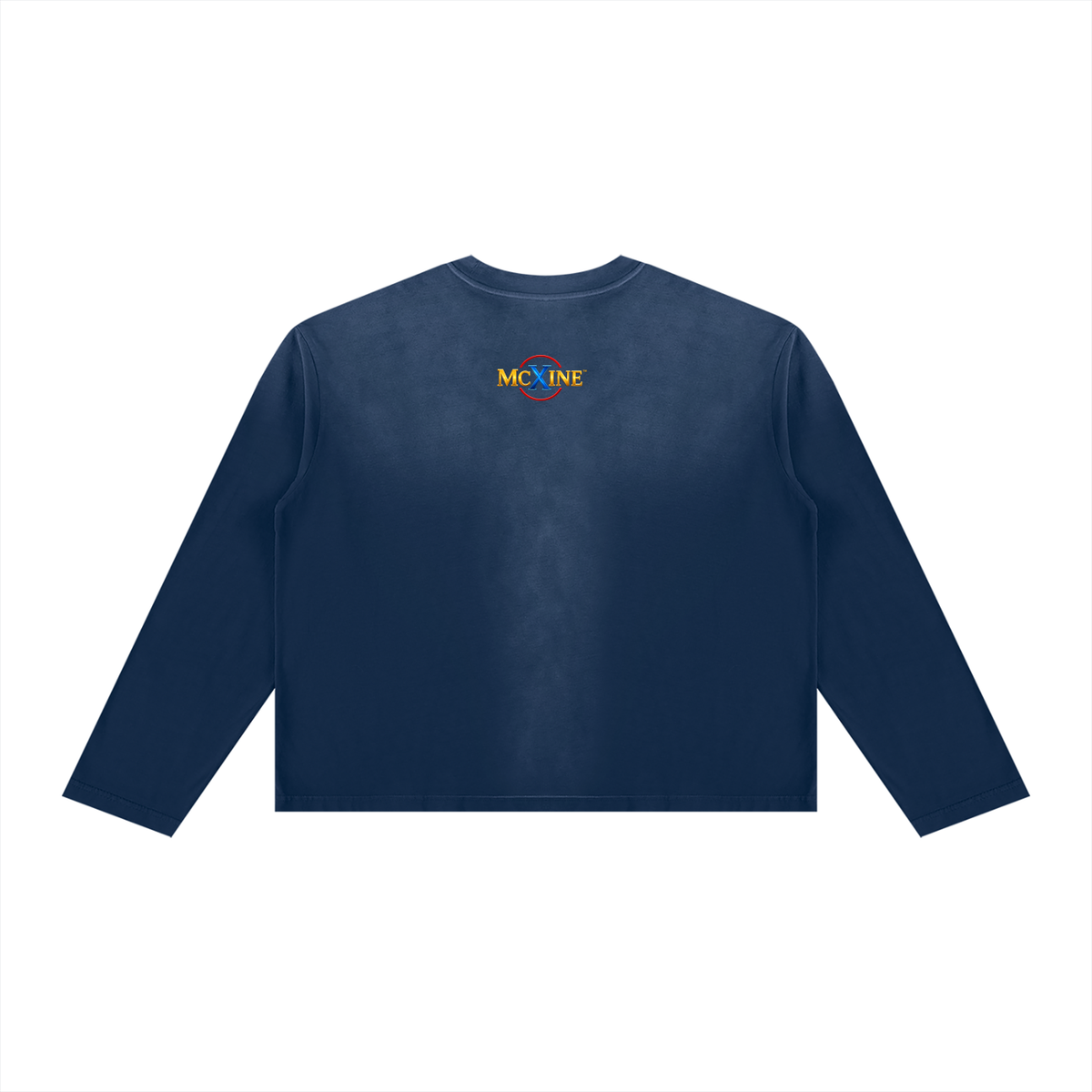 Spooky Night Skeleton Long Sleeve Shirt -  Vintage-Wash Boxy Halloween Tee - Blood Moon Drip Graphic