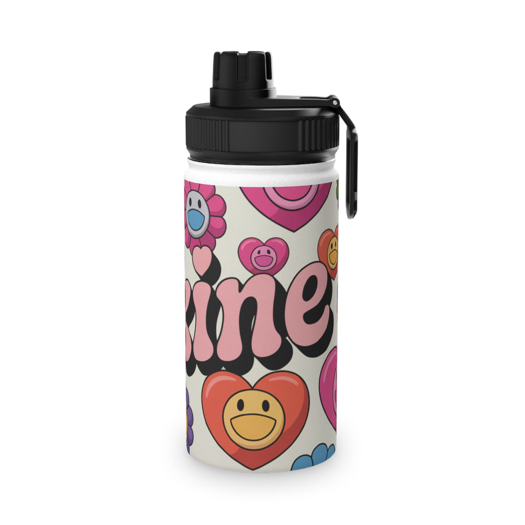 Colorful Motivational Stainless Steel Water Bottle | Perfect for Gym, Hiking, and Everyday Use | Floral Design with Positive Vibes, [...] Printify