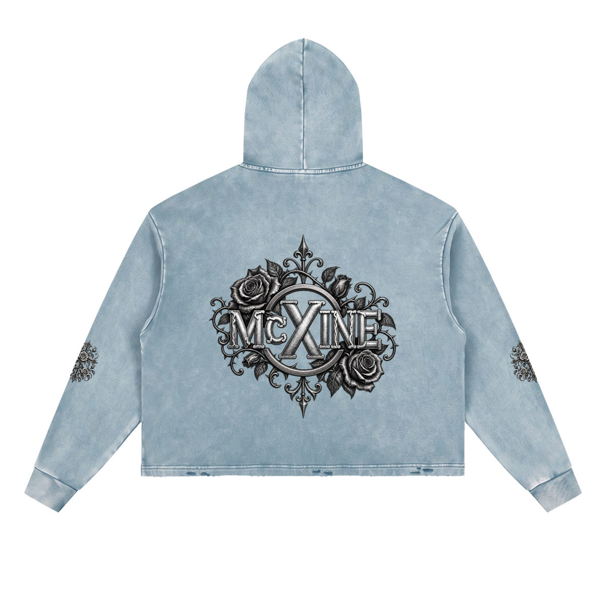 Vintage Washed Hoodie-REST AMONG THE ROSES™ Heavyweight Washed Hoodie