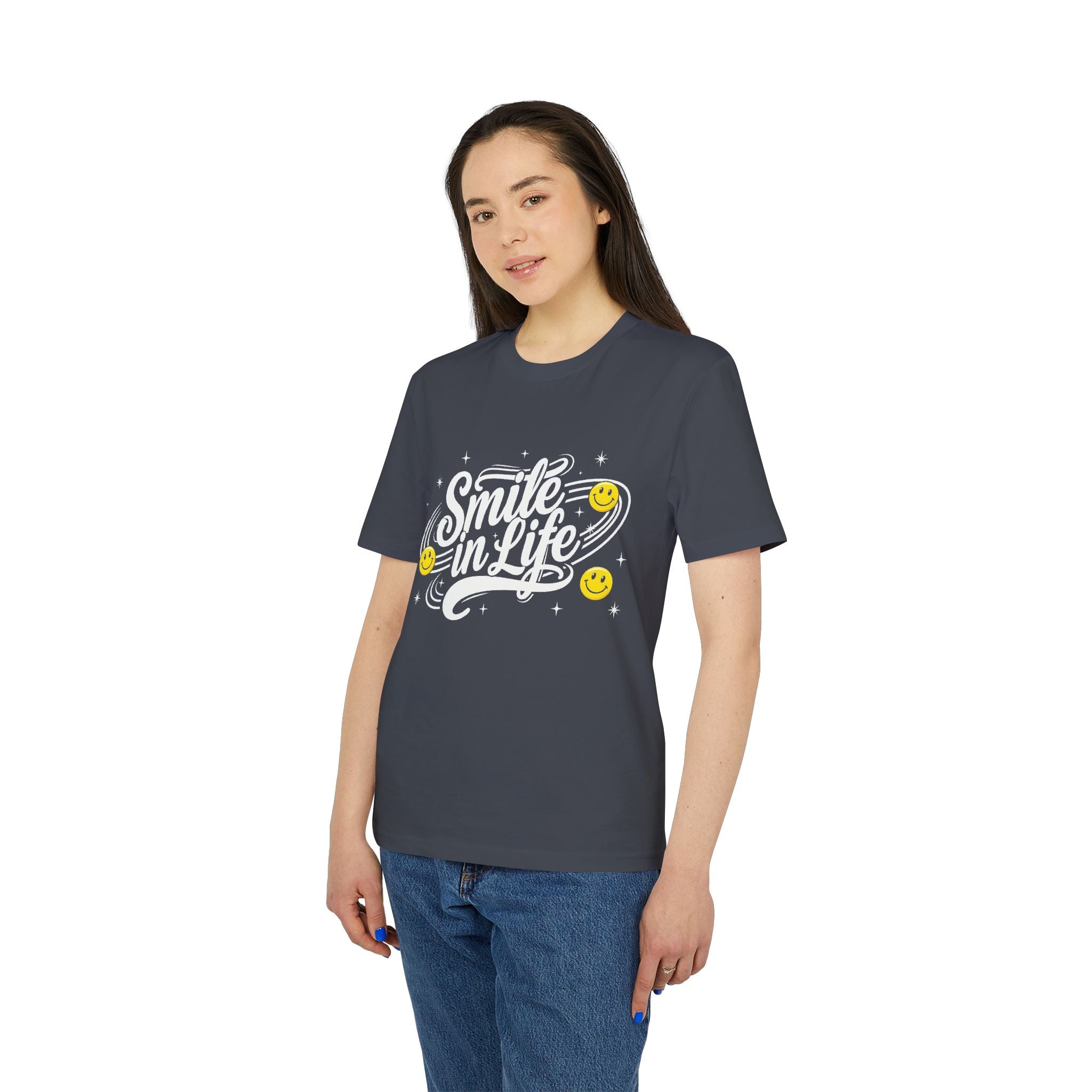 Smile in Life Organic Cotton T-Shirt | McXine Originals Tee Printify