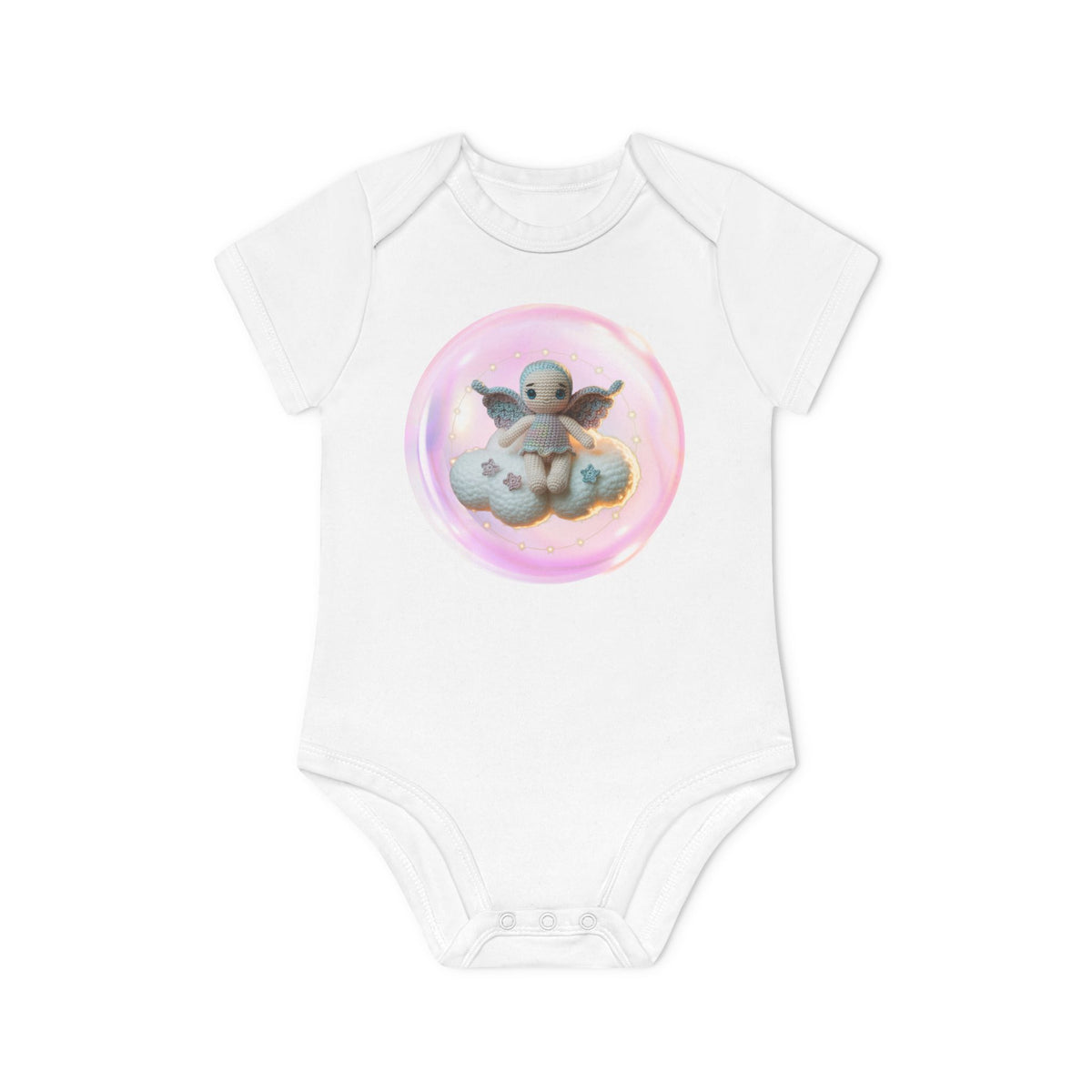 Baby Organic Bodysuit with Cute Cloud Design, Adorable Infant Outfit, Eco-Friendly Baby Clothes, Perfect Baby Shower Gift, Soft Cotton [...] Printify