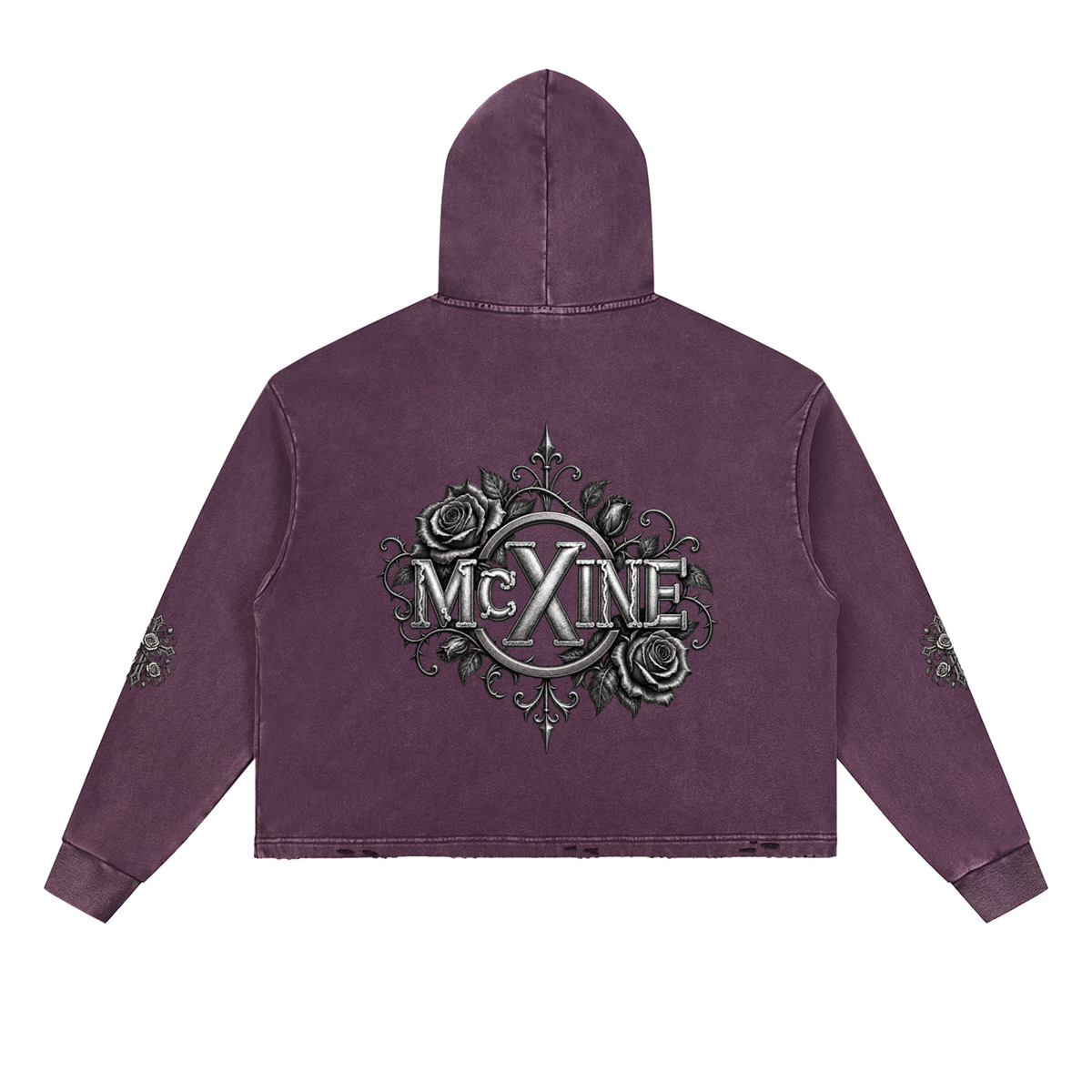 Vintage Washed Hoodie-REST AMONG THE ROSES™ Heavyweight Washed Hoodie