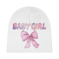 Cute Baby Beanie with Pink Bow Design, Baby Girl Hat Printify