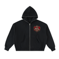 McXine Gothic Roses Women's Zip Hoodie | Oversized Gothic Streetwear