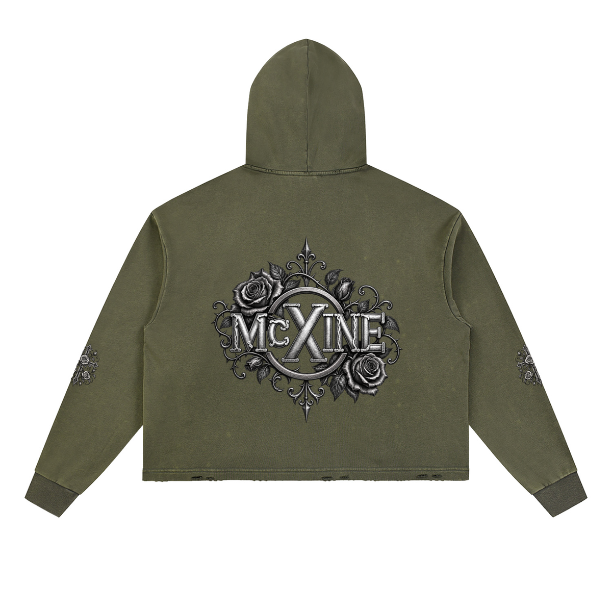 Vintage Washed Hoodie-REST AMONG THE ROSES™ Heavyweight Washed Hoodie