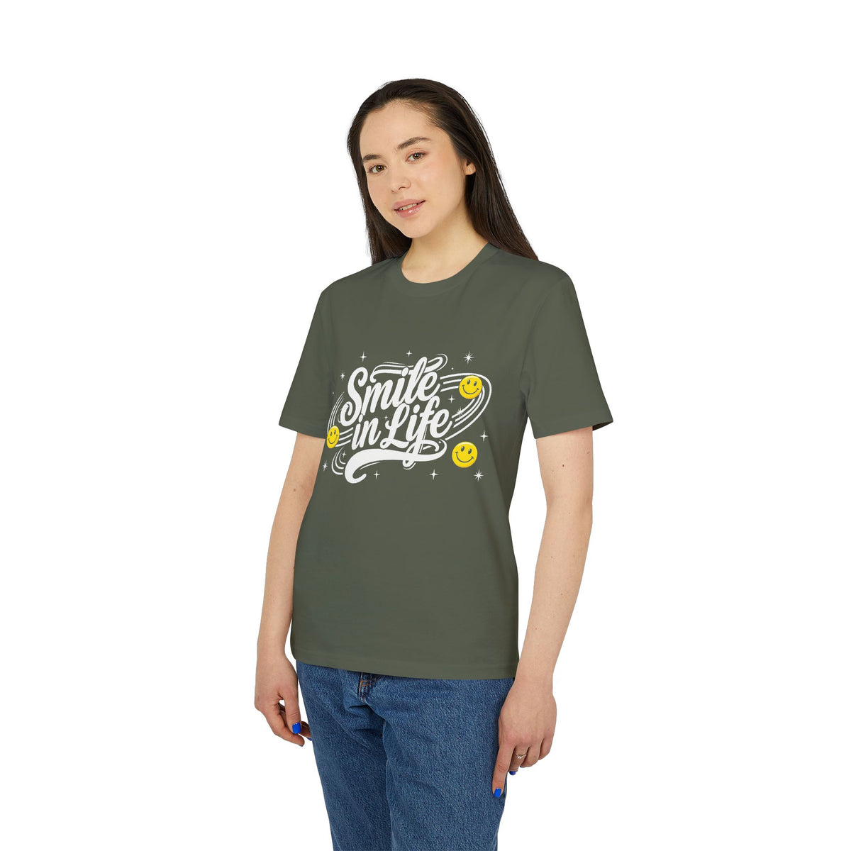 Smile in Life Organic Cotton T-Shirt | McXine Originals Tee Printify
