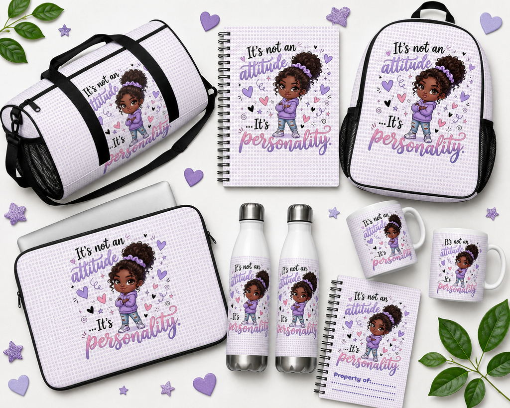 It's Not an Attitude, It's Personality – Kids Laptop Sleeve | Back to School Gift for Girls