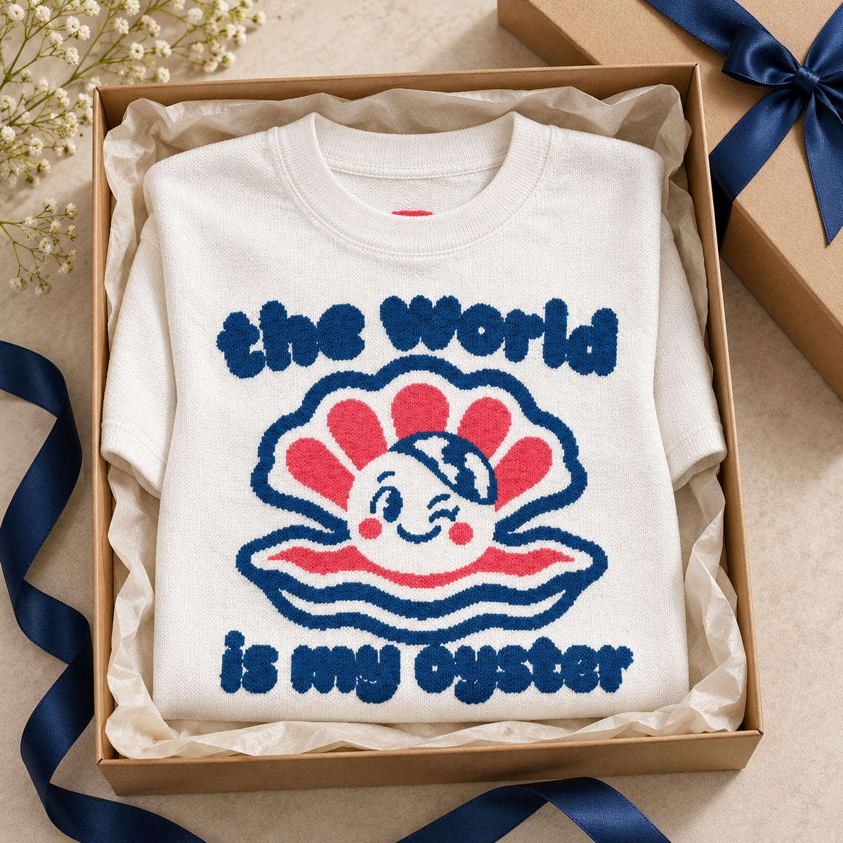 The World Is My Oyster Knitted T-Shirt, Unisex