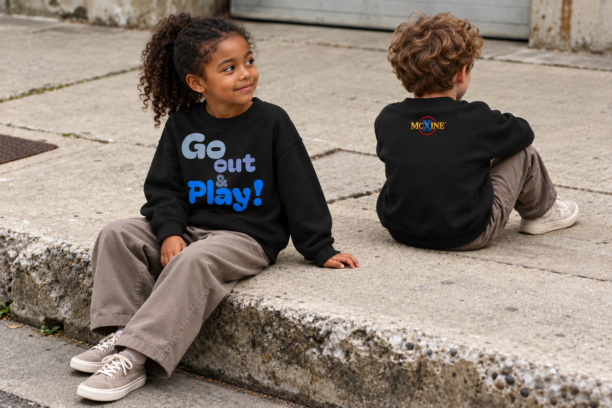 Go Out & Play! – Youth Crewneck Sweatshirt | McXinetje-McXine