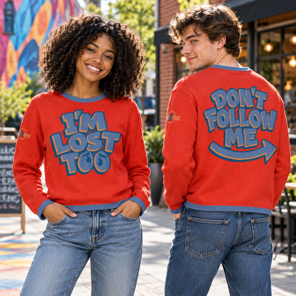 Women’s straight bottom knitted sweater - I’M LOST TOO