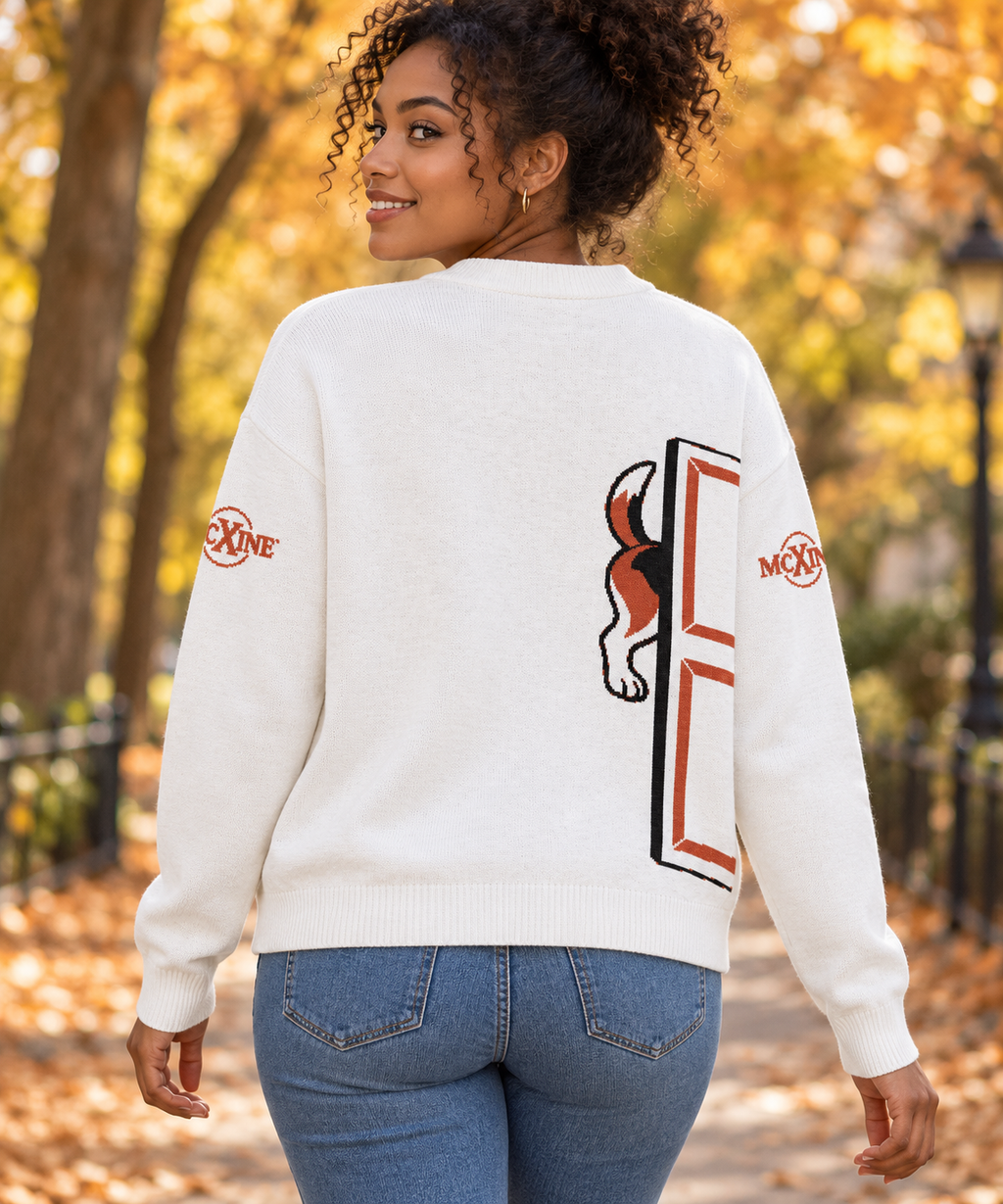 Did I Hear Walkies?! Beagle Knitted Sweater | McXine - Relaxed fit knitted crew neck sweater