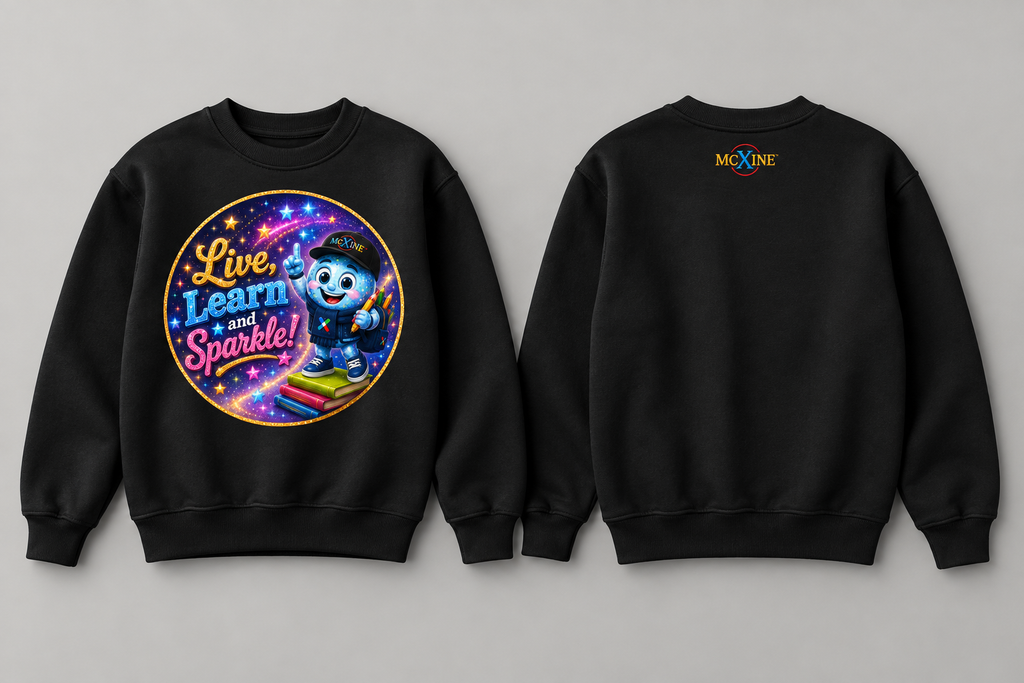 Live, Learn and Sparkle! Kids Crewneck Sweatshirt | Keep That Sparkle!™