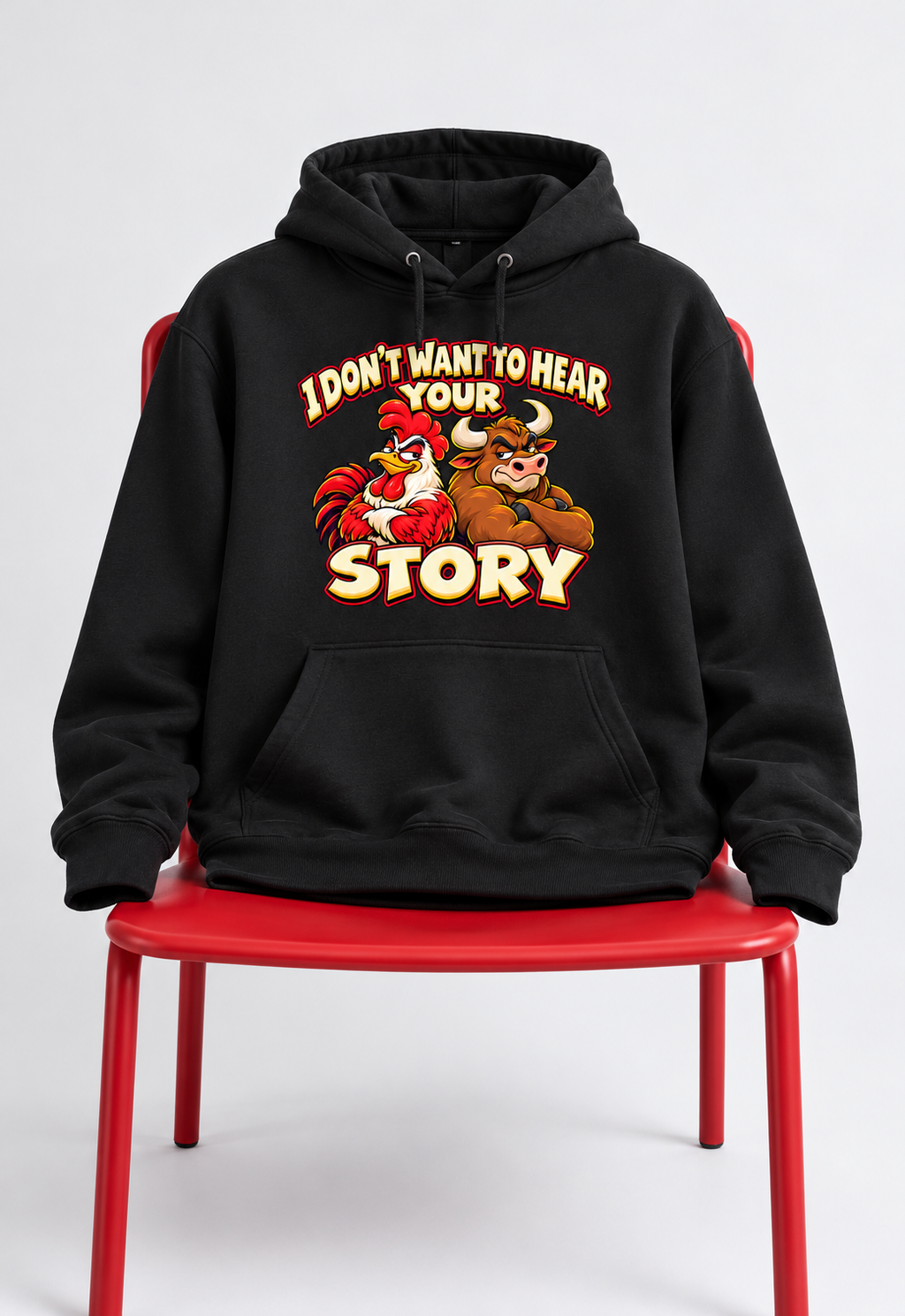 I Don't Want to Hear Your Story Hoodie – Cock and Bull Story, Funny Idiom Gift