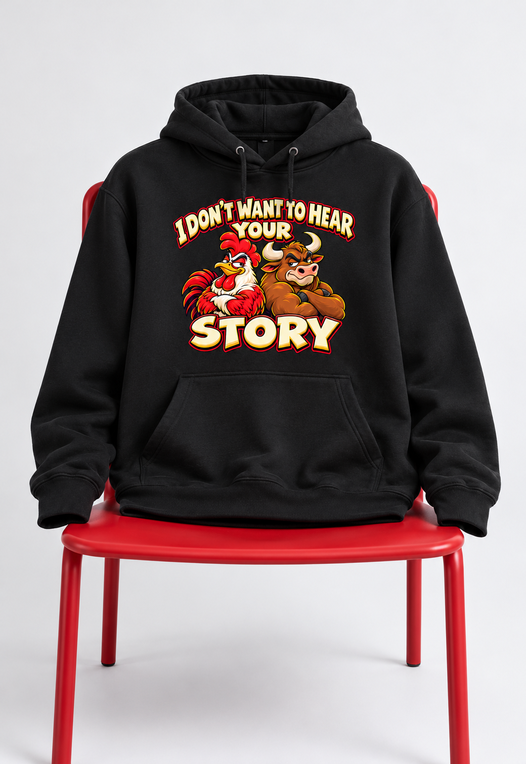 I Don't Want to Hear Your Story Hoodie – Cock and Bull Story, Funny Idiom Gift