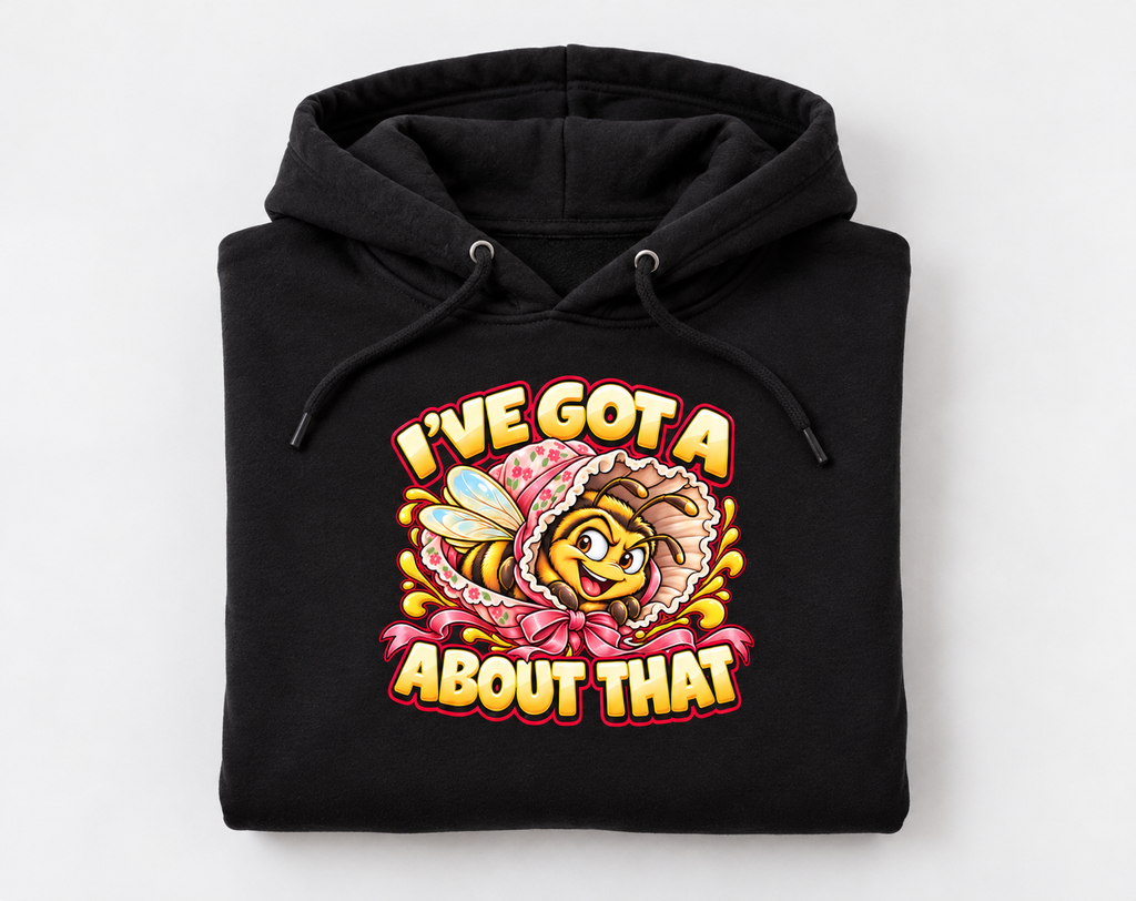 Bee in My Bonnet Hoodie – Funny Idiom Gift, Cute Bee Design, Unisex