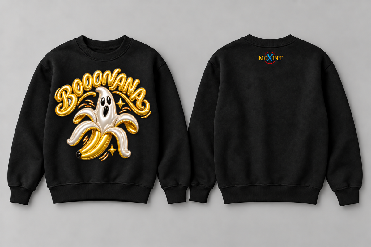 BOOOONANA Youth Halloween Sweatshirt – Funny Ghost Banana Kids Crewneck