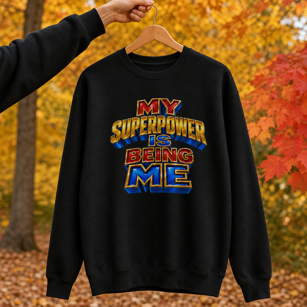 My Superpower Is Being Me – Youth Crewneck Sweatshirt | McXinetje-McXine