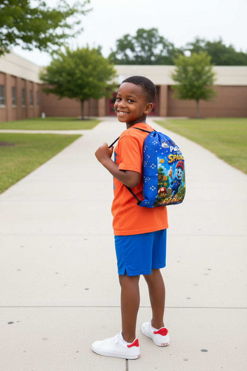 Xinetje's Adventure – Personalised Kids Drawstring Bag | Back to School Gift