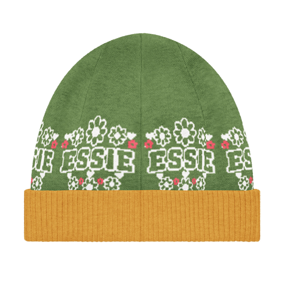 Personalised Daisy Knitted Beanie – Custom Name, Pastel