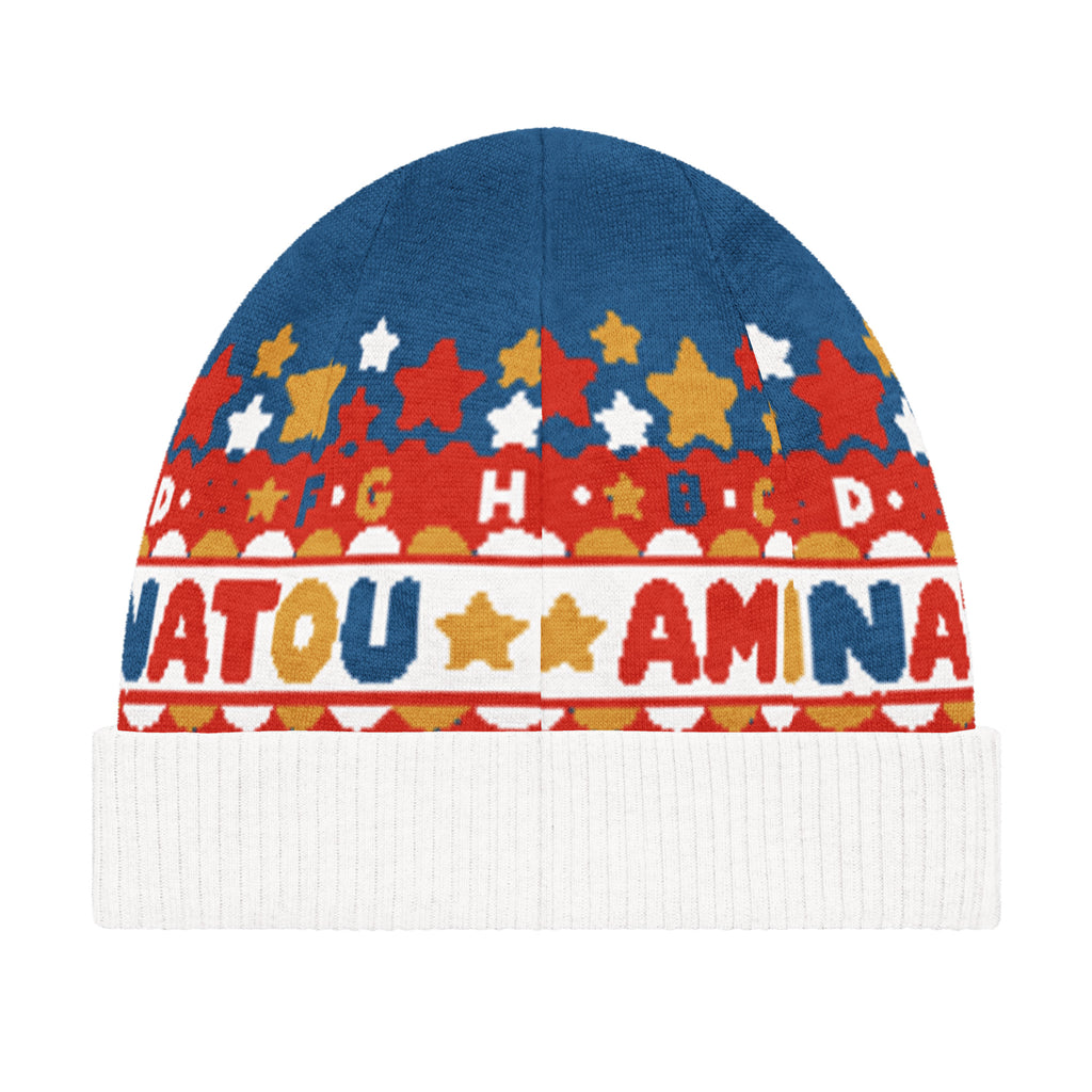 Personalised Alphabet Knitted Beanie – Custom Name, Colourful