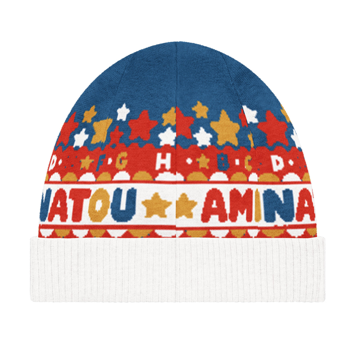 Personalised Alphabet Knitted Beanie – Custom Name, Colourful