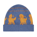 Golden Retriever Knitted Beanie – Blue, Unisex