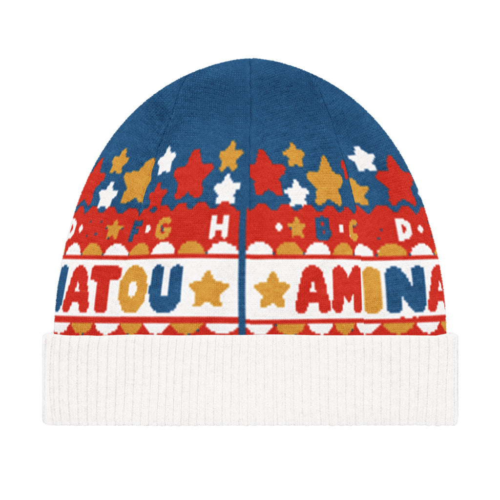 Personalised Alphabet Knitted Beanie – Custom Name, Colourful