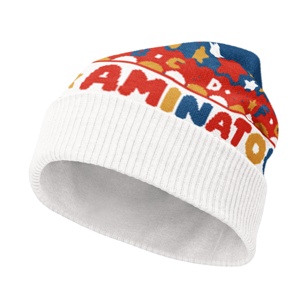 Personalised Alphabet Knitted Beanie – Custom Name, Colourful