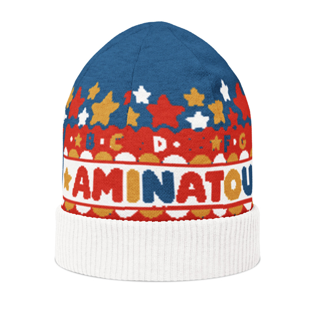 Personalised Alphabet Knitted Beanie – Custom Name, Colourful