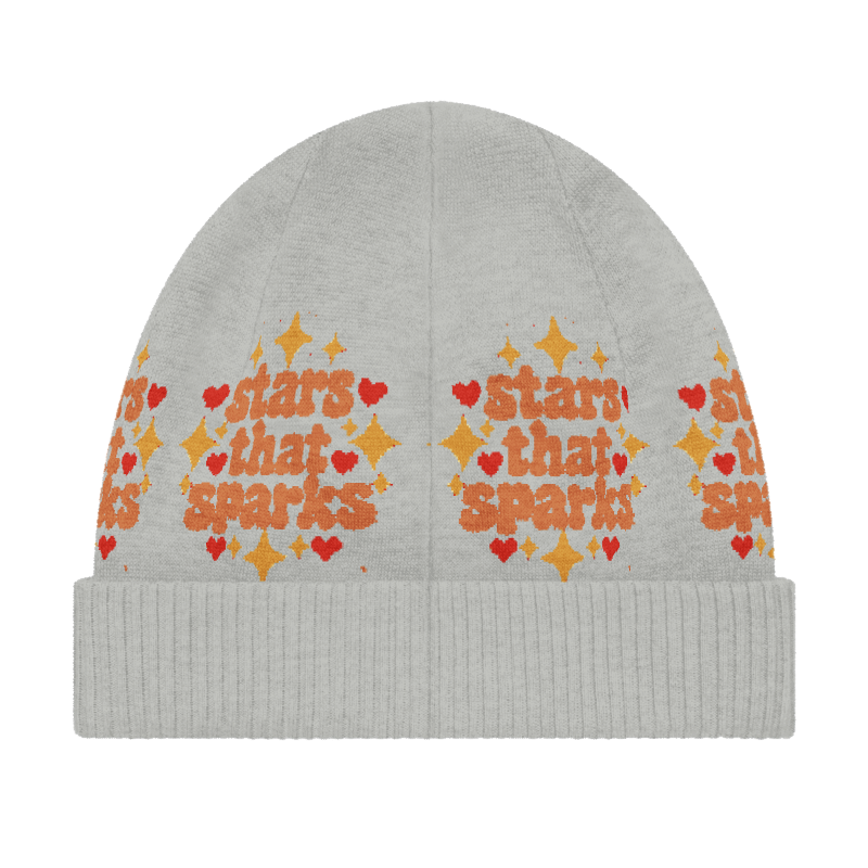 Stars That Sparks Knitted Beanie – Grey, Unisex