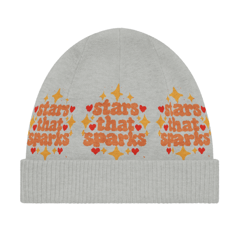 Stars That Sparks Knitted Beanie – Grey, Unisex