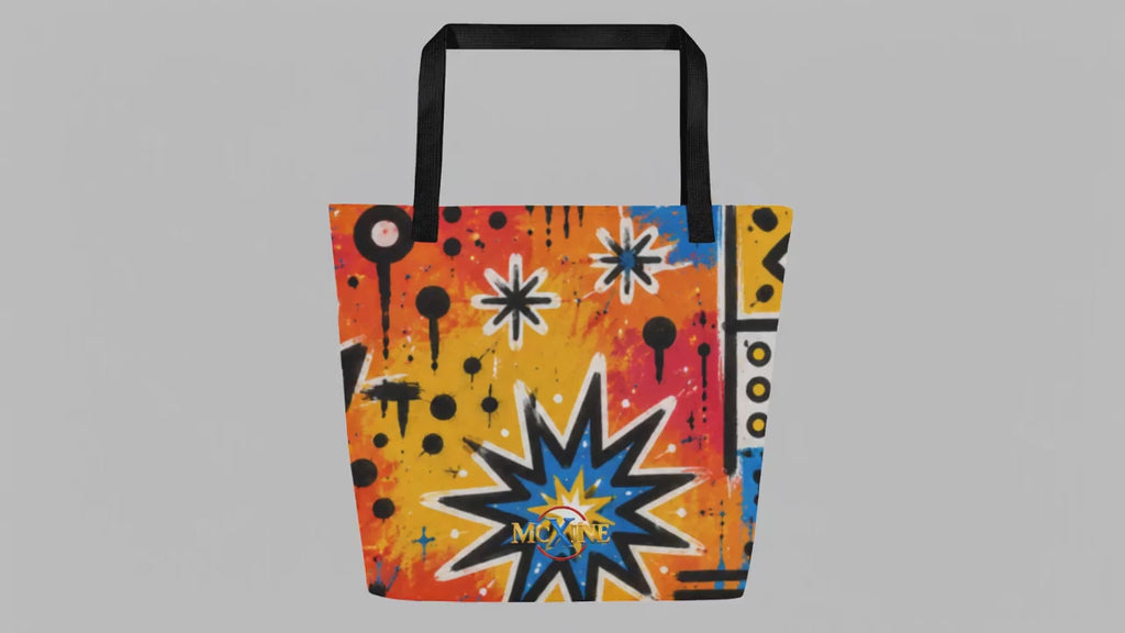 Love the Street Art Spark™ | Large Tote Bag | Bold Urban All-Over Print | McXinetje-McXine