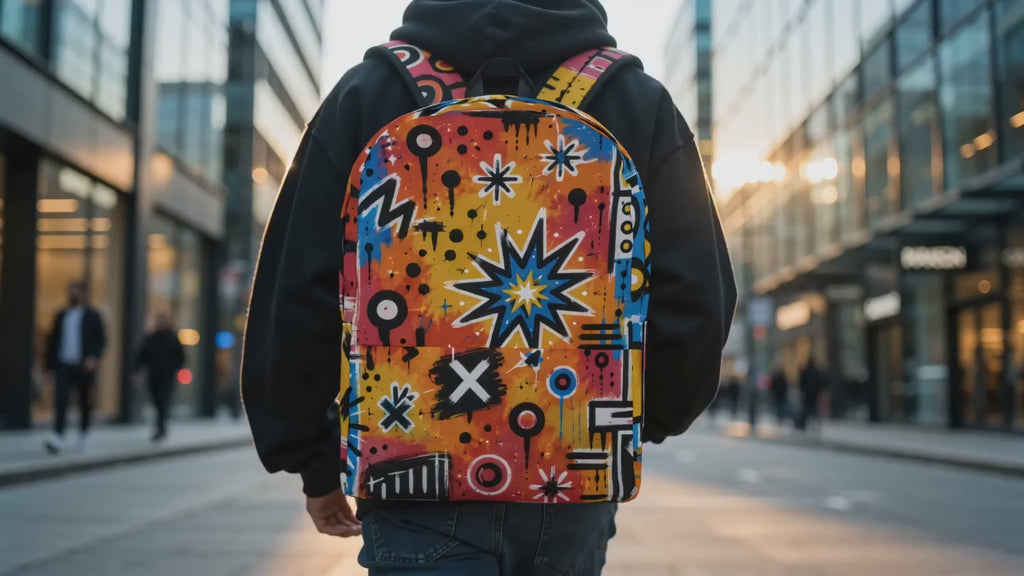Love the Street Art Spark™ | Backpack | Bold Urban All-Over Print | McXinetje-McXine