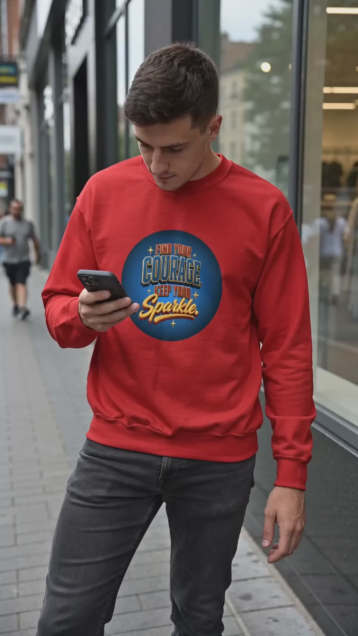 Find Your Courage. Keep Your Sparkle. – Kids Crew-Neck Sweatshirt | McXine