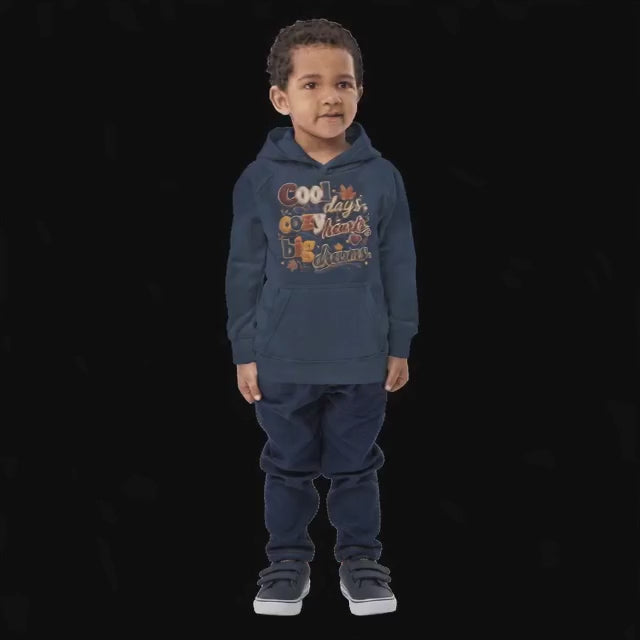 Autumn Vibes Kids Eco Hoodie | Fall Print Hoodie for Boys & Girls | Sizes 4–12Y | Organic Cotton