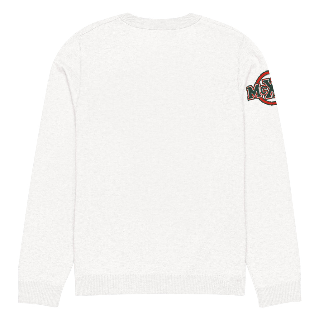 X Marks the Spark Knitted Jumper – Navy & Red