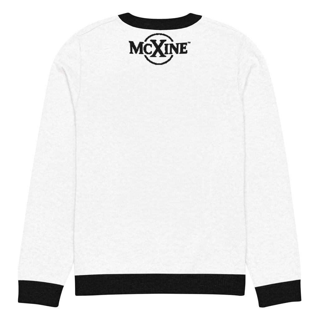 Move in Silence Leopard Knitted Jumper – White, Unisex